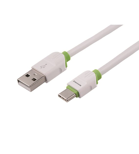 Kabel do ładowania i synchronizacji, silikonowy okrągły, 100 cm, USB > USB-C