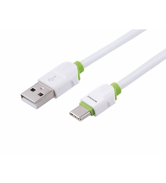 WAYME Charging & synchronisation cable , silicone round, 100 cm, USB> USB-C