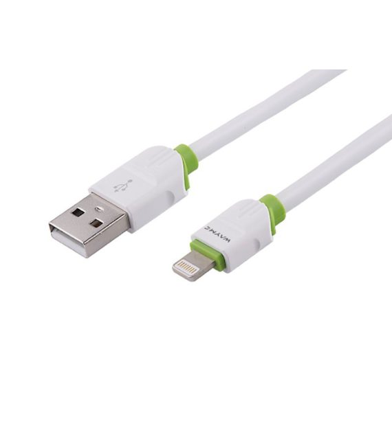 WAYME Câble de charge et de synchronisation, plat, en silicone, 200 cm, USB > Lightning