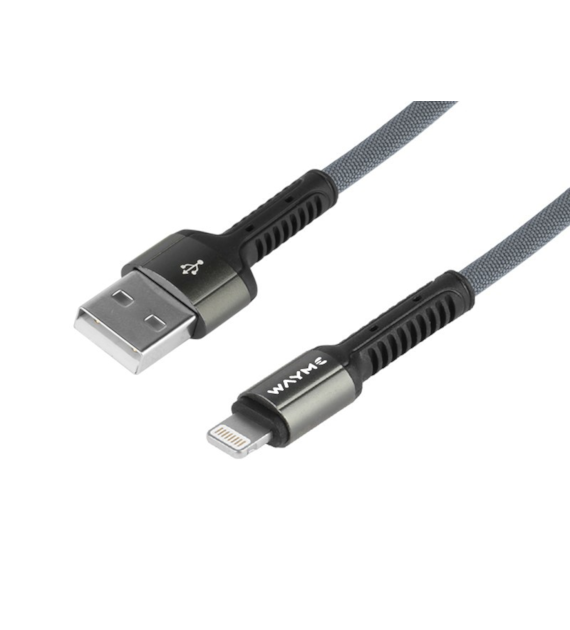 WAYME Câble de charge et de synchronisation , tressé en microfibre, 200 cm, USB > Lightning