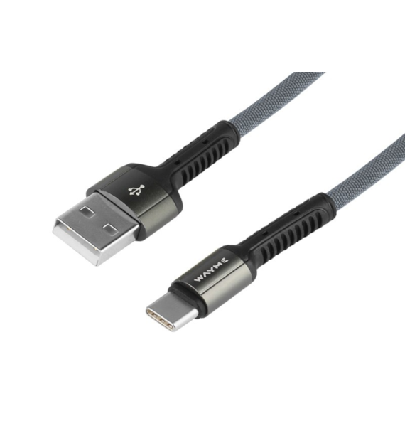 WAYME Câble de charge et de synchronisation , tressé en microfibre, 200 cm, USB > USB-C