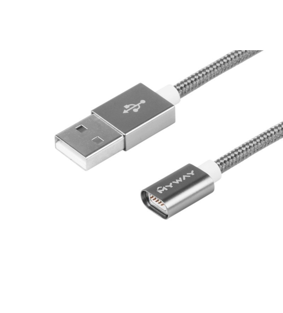 Câble de charge et de synchronisation , tressé en nylon, 120 cm, USB > aimant néodyme