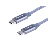 Kabel do ładowania i synchronizacji, w oplocie z mikrofibry, 120 cm, USB-C > USB-C