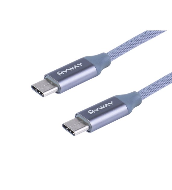 Lade- und Synchronisierungskabel, Mikrofasergeflecht, 120 cm, USB-C > USB-C v2.0 max 2,4A