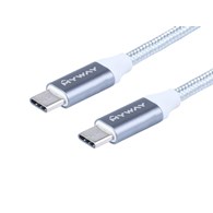 Kabel do ładowania i synchronizacji, w oplocie z mikrofibry, 120 cm, USB-C > USB-C