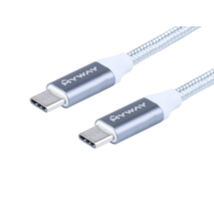 Câble de charge et de synchronisation,  tressé en microfibre, 120 cm, USB-C > USB-C v3.0 max 3.4A