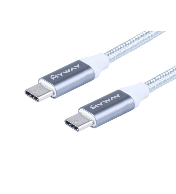 Câble de charge et de synchronisation,  tressé en microfibre, 120 cm, USB-C > USB-C v3.0 max 3.4A