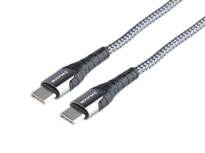 WAYME Charging & synchronisation cable , braided microfiber, 200 cm, USB-C> USB-C PD, max 65W