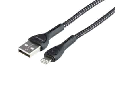 WAYME Câble de charge et de synchronisation , tressé en microfibre, rétroéclairage LED, 200 cm, USB > Lightning