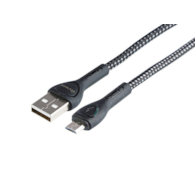 Câble de charge et de synchronisation , tressé en microfibre, rétroéclairage LED, 200 cm, USB > micro USB