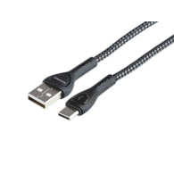 WAYME Câble de charge et de synchronisation , tressé en microfibre, rétroéclairage LED, 200 cm, USB > USB-C