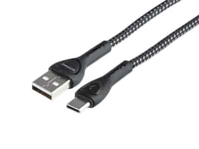 WAYME Câble de charge et de synchronisation , tressé en microfibre, rétroéclairage LED, 200 cm, USB > USB-C