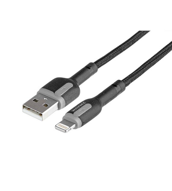 WAYME Lade- und Synchronisierungskabel, Mikrofasergeflecht, 100 cm, USB > Lightning