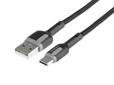 WAYME Câble de charge et de synchronisation , tressé en microfibre 100 cm, USB > USB-C