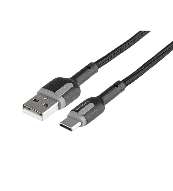 Lade- und Synchronisierungskabel, Mikrofasergeflecht, 100 cm, USB > USB-C