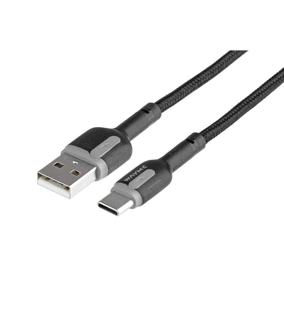 WAYME Câble de charge et de synchronisation , tressé en microfibre 100 cm, USB > USB-C