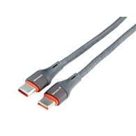 WAYME Kabel do ładowania i synchronizacji, w oplocie z mikrofibry, 100 cm, USB-C > USB-C PD, max 65W