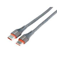 WAYME Câble de charge et de synchronisation, tressé en microfibre, 100 cm, USB-C > USB-C PD, max. 65W