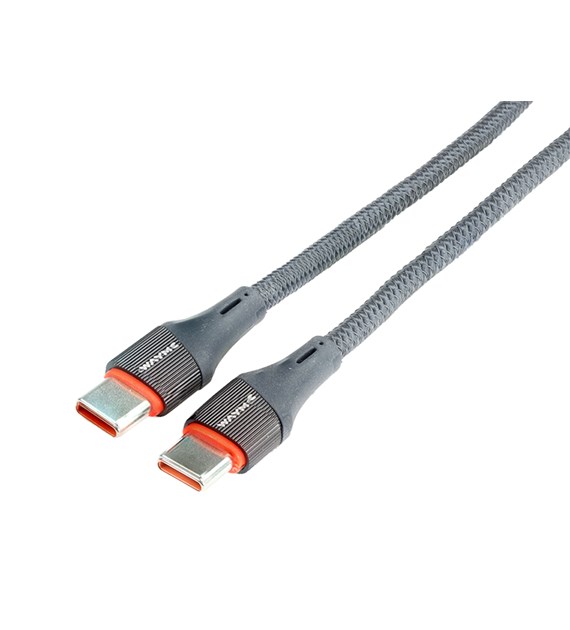 WAYME Kabel do ładowania i synchronizacji, w oplocie z mikrofibry, 100 cm, USB-C > USB-C PD, max 65W