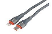 WAYME Charging and sync cable, microfiber braid, 100 cm, USB-C > Lightning, max. 30W