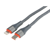 WAYME Câble de charge et de synchronisation, tressé en microfibre, 100 cm, USB-C > Lightning, max 30W