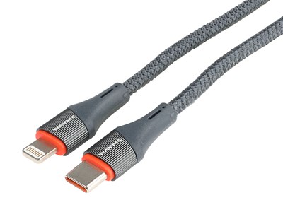 WAYME Charging and sync cable, microfiber braid, 100 cm, USB-C > Lightning, max. 30W