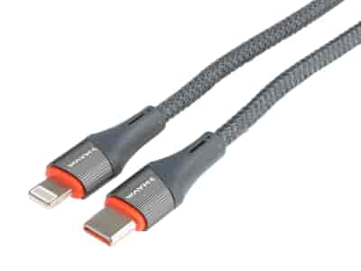 WAYME Câble de charge et de synchronisation, tressé en microfibre, 100 cm, USB-C > Lightning, max 30W