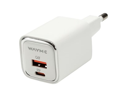 WAYME Mains Charger 30W USB-C PD + QC3.0