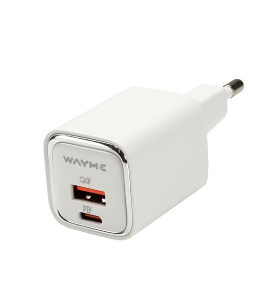 WAYME Mains Charger 30W USB-C PD + QC3.0