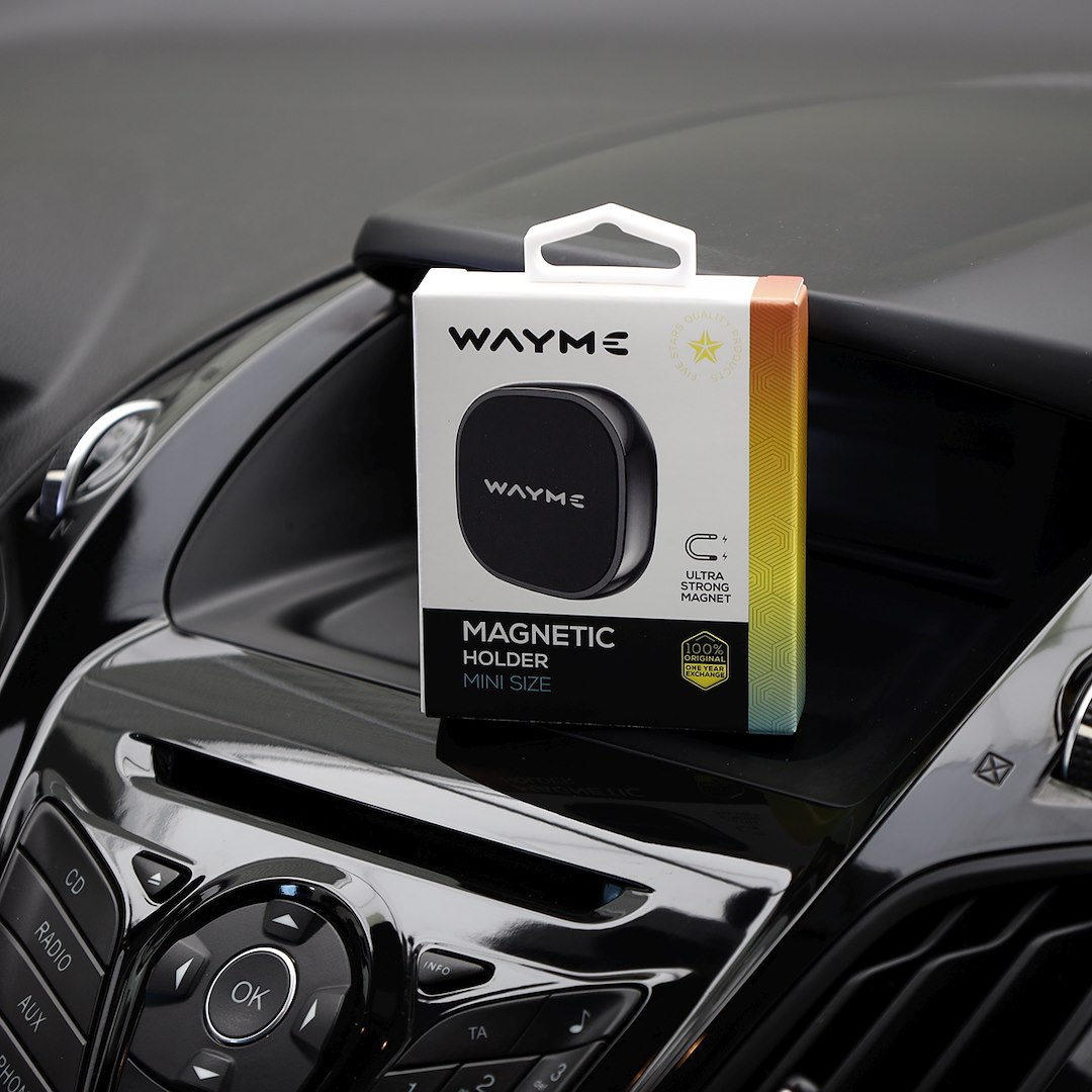 WAYME Magnetic stick-on holder, black