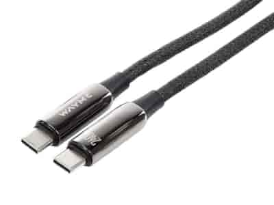 WAYME Câble de charge et de synchronisation, tressé en microfibre, 100 cm, USB-C > USB-C PD, max 240W