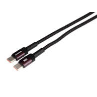 WAYME Kabel do ładowania i synchronizacji, w oplocie z mikrofibry, 100 cm, USB-C > USB-C, max 100W, fioletowy