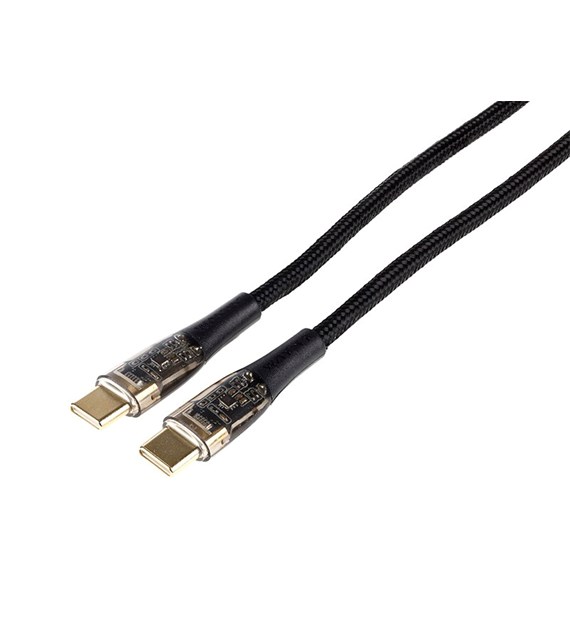 WAYME Câble de charge et de synchronisation, tressé en microfibre, 120 cm, USB-C > USB-C PD, max 100W