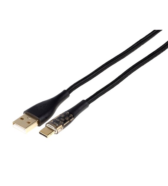 WAYME Microfiber braided charging and sync cable, 120 cm, USB > USB-C, max 30W