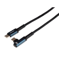 WAYME Kabel do ładowania i synchronizacji, w oplocie z mikrofibry, 100 cm, USB-C > USB-C 90°, max 60W