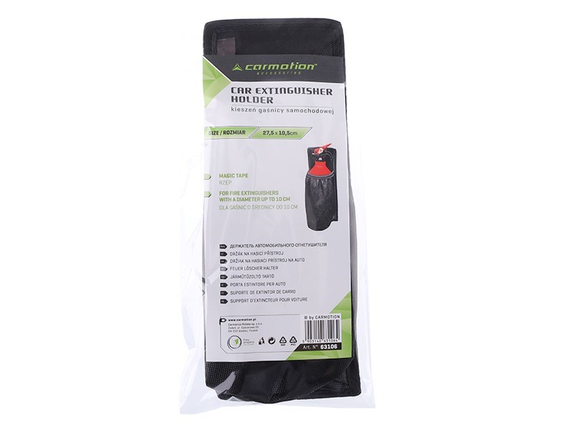 1kg fire extinguisher pocket with hook-and-loop strap, polyester