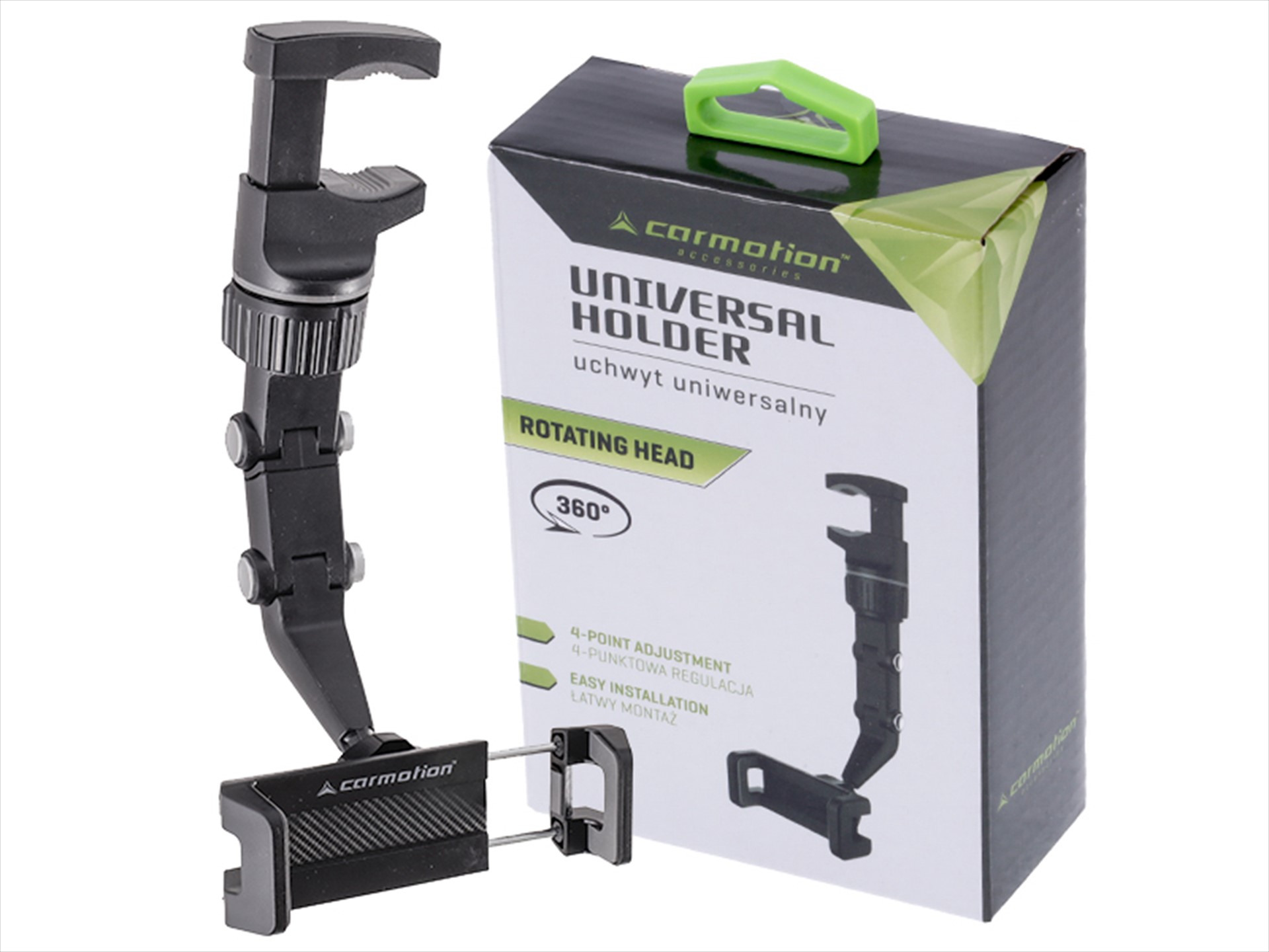 Phone holder for rearview mirror