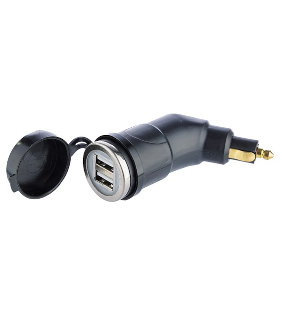 Charger 2x USB 3.3A with DIN plug