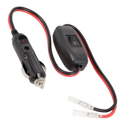 Zigarettenanzünderstecker mit Schalter und 50 cm Kabel it Steckern