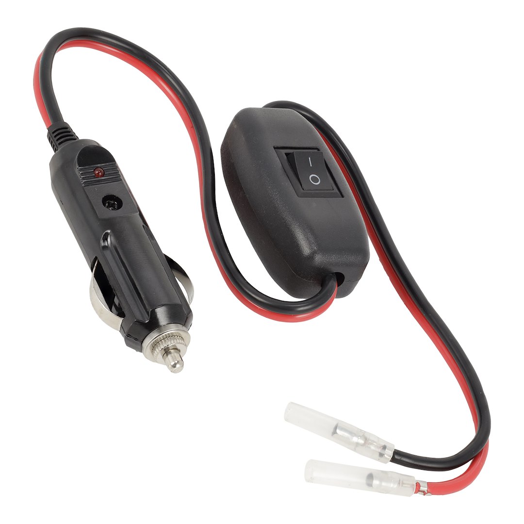 Zigarettenanzünderstecker mit Schalter und 50 cm Kabel it Steckern