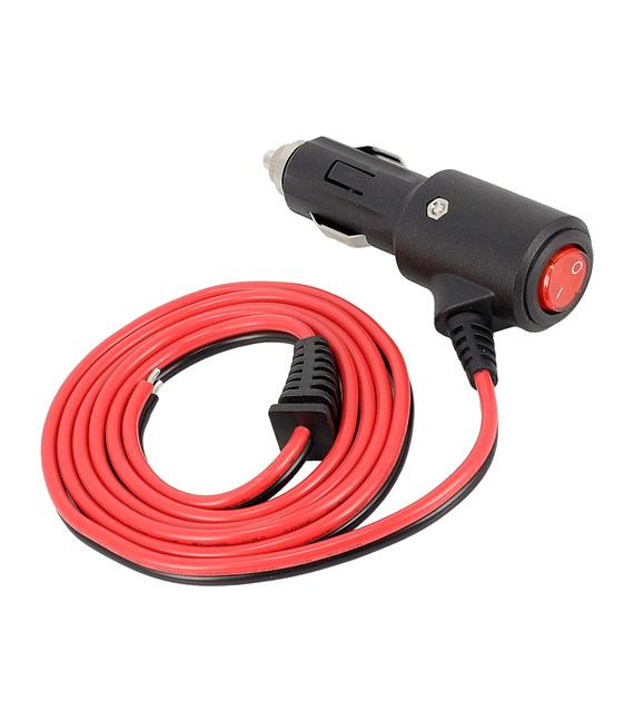 Wtyczka zapalniczki z włącznikiemi przewodem 130 cm