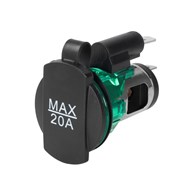 EURO electrical socket, 12/24V, 20A max