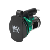 Prise électrique EURO, 12/24V, 20A max