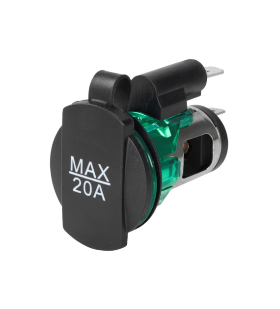 EURO electrical socket, 12/24V, 20A max