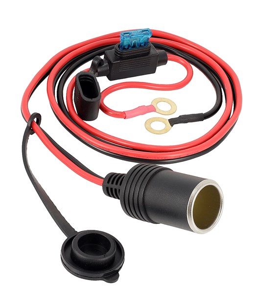 Zigarettenanzünder mit 100 cm Kabel mit 15 A Sicherung und 8,4 mm Ösensteckern