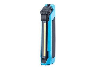 Workshop lamp foldable 5W 500 lm COB LED + 2W 150 lm LED, rechargeable, IK07, with clip and magnet