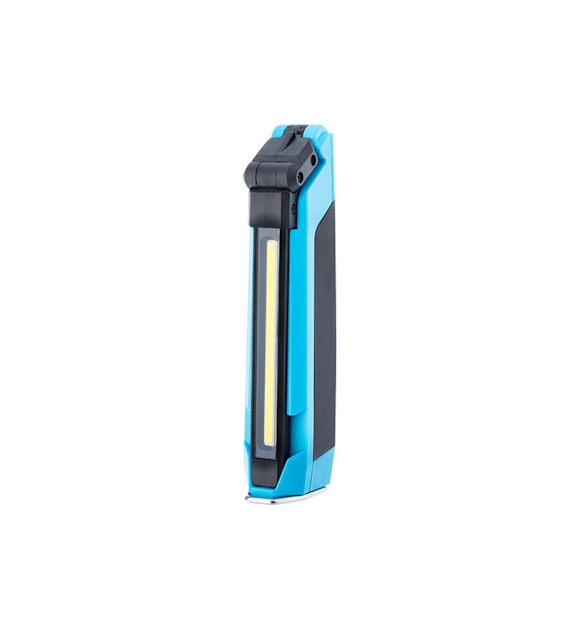 Akku faltbare Werkstattleuchte 5W 500 lm COB LED + 2W 150 lm LED, IK07, mit Haken und Magnet