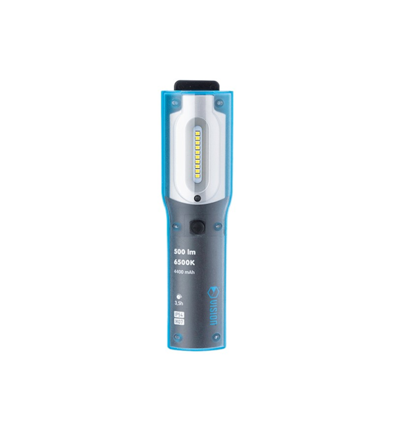 Lampa warsztatowa 10x 0.5W Super White SMD LED 500 lm + 1W LED 150 lm, akumulatorowa, IK07, IP54, z zaczepem i magnesem