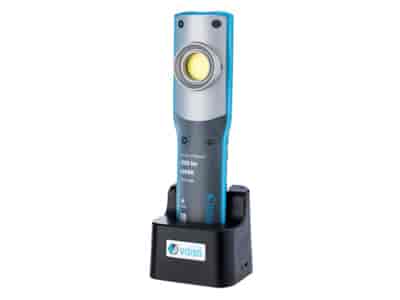 Lampa warsztatowa 10W COB LED 1000 lm + 3W LED UV 395 nm, akumulatorowa, IK08, IP54, z zaczepem i magnesem
