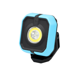 Lampa warsztatowa 10W COB LED, 1000 lm + 3W LED 350 lm, akumulatorowa